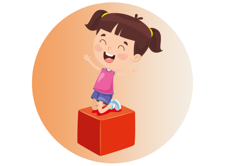 Ikona dziewczynki na pufie